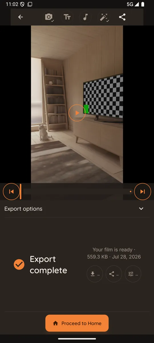 FrameFluss screenshot 7: Render it out and share your film.